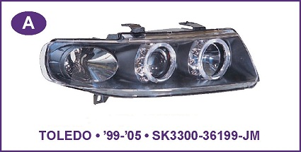 Angel Eye farovi SEAT TOLEDO Hrom,crni 99-05